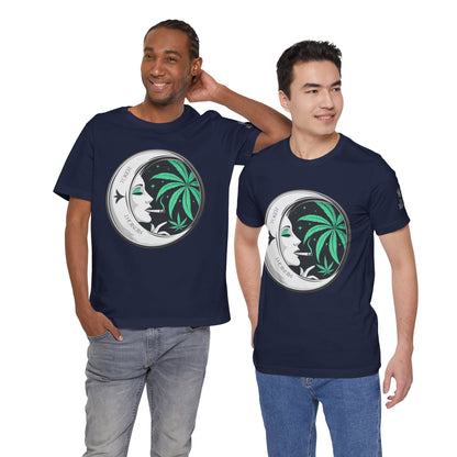 Toker Girl Coin Tee - Vintage Cannabis Portrait Art Design | High Roller