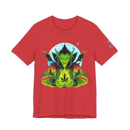 Mystic Dragon Guardian Cannabis Meditation T-Shirt - Premium Psychedelic 420 Apparel