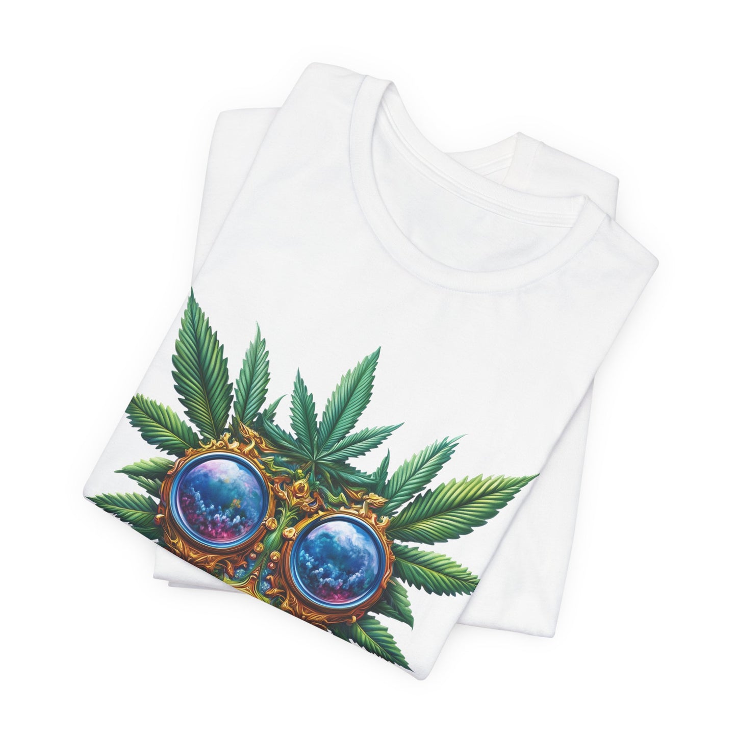 Third Eye Vision T-Shirt - Premium Airlume Cotton Cannabis Kaleidoscope Art Tee