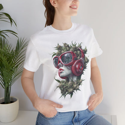 Vibes & Vision Tee - Premium Airlume Cotton Cannabis Culture Surreal Music Art