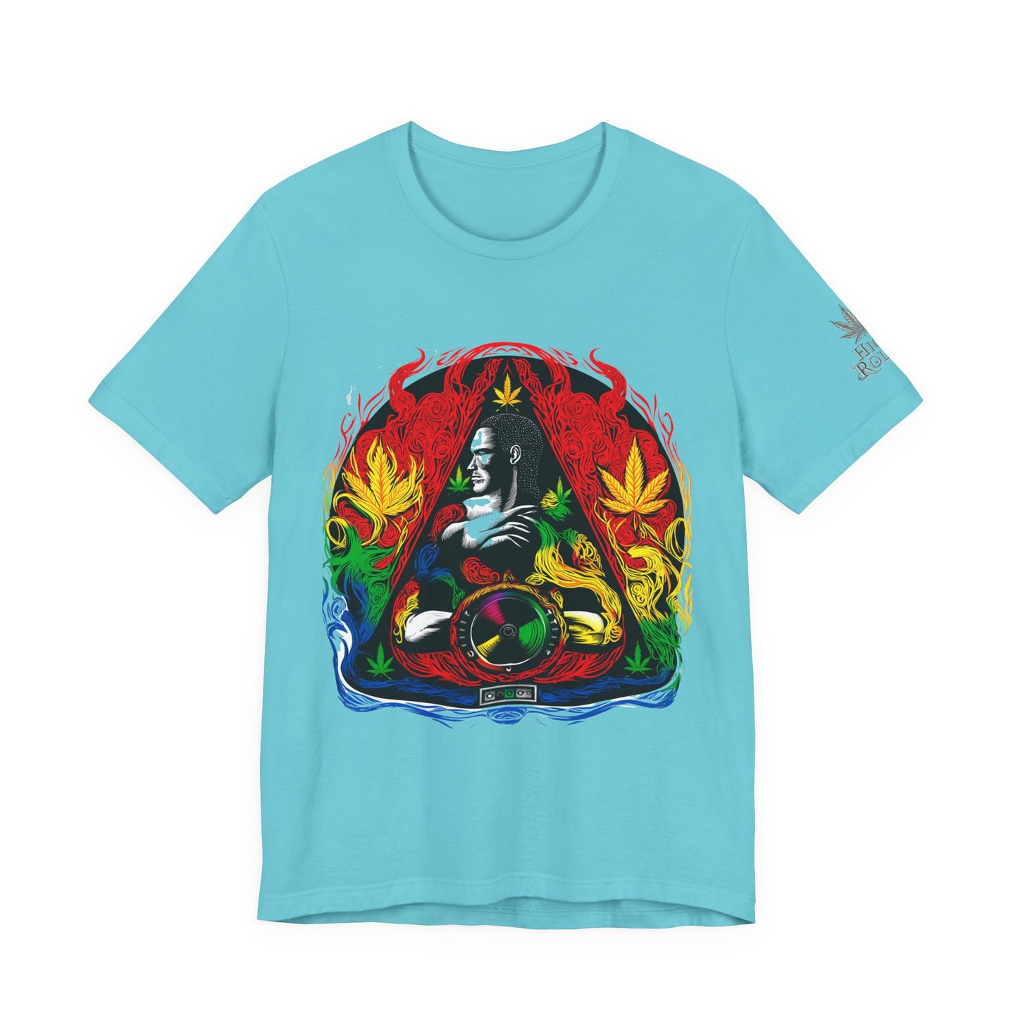 HIGH ROLLER Buddha Meditation Premium Cannabis Culture T-Shirt - Enlightenment Meets Electronic Music Luxury Streetwear