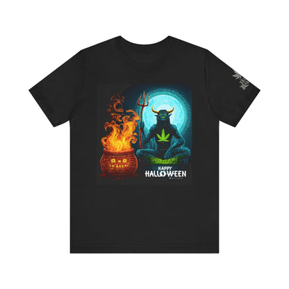 Demon Meditation HIGH ROLLER Halloween Cannabis T-Shirt - Premium Underworld Guardian Portal Master 420 Apparel