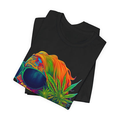 Neon Dreams Tee - Premium Airlume Cotton Cannabis Culture Psychedelic Profile Art