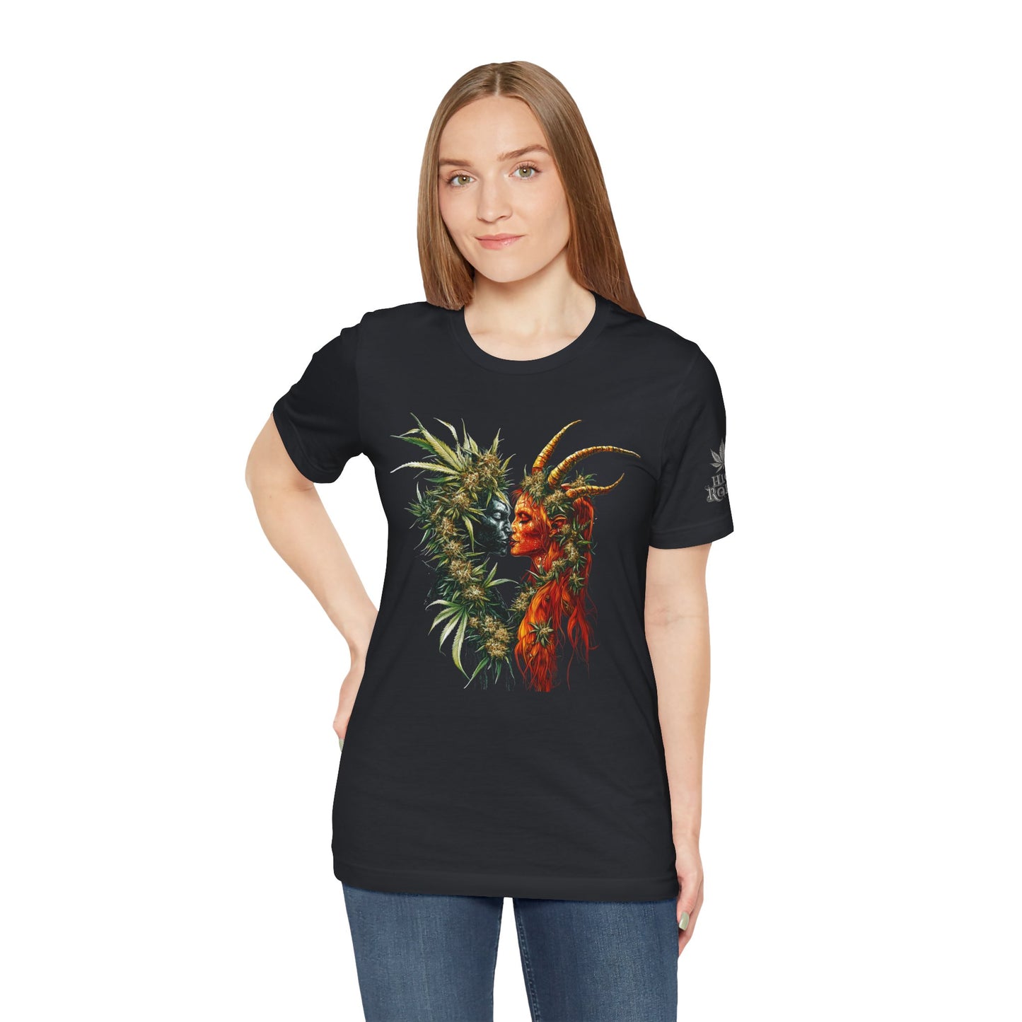 Sacred Union T-Shirt - Premium Airlume Cotton Cannabis Spirits Fantasy Art Tee