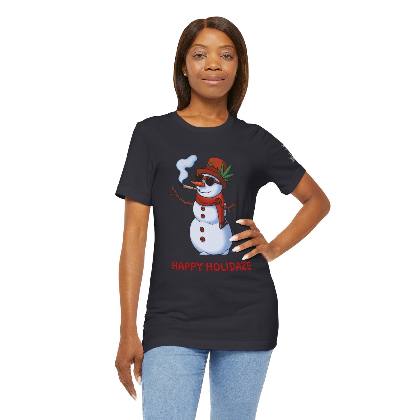 Happy Holidaze Premium Cannabis Christmas T-Shirt