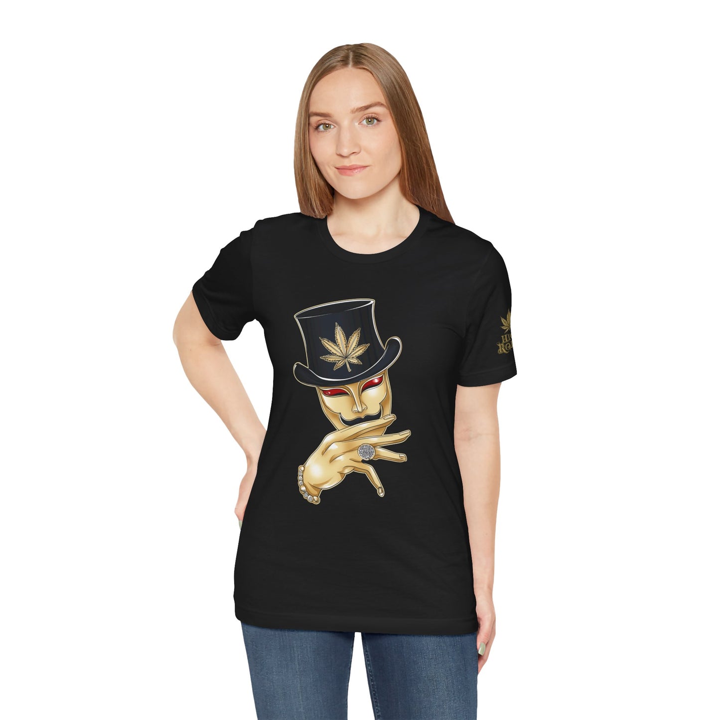 Golden Touch T-Shirt - Premium Airlume Cotton Cannabis Luxury Boss Art Tee