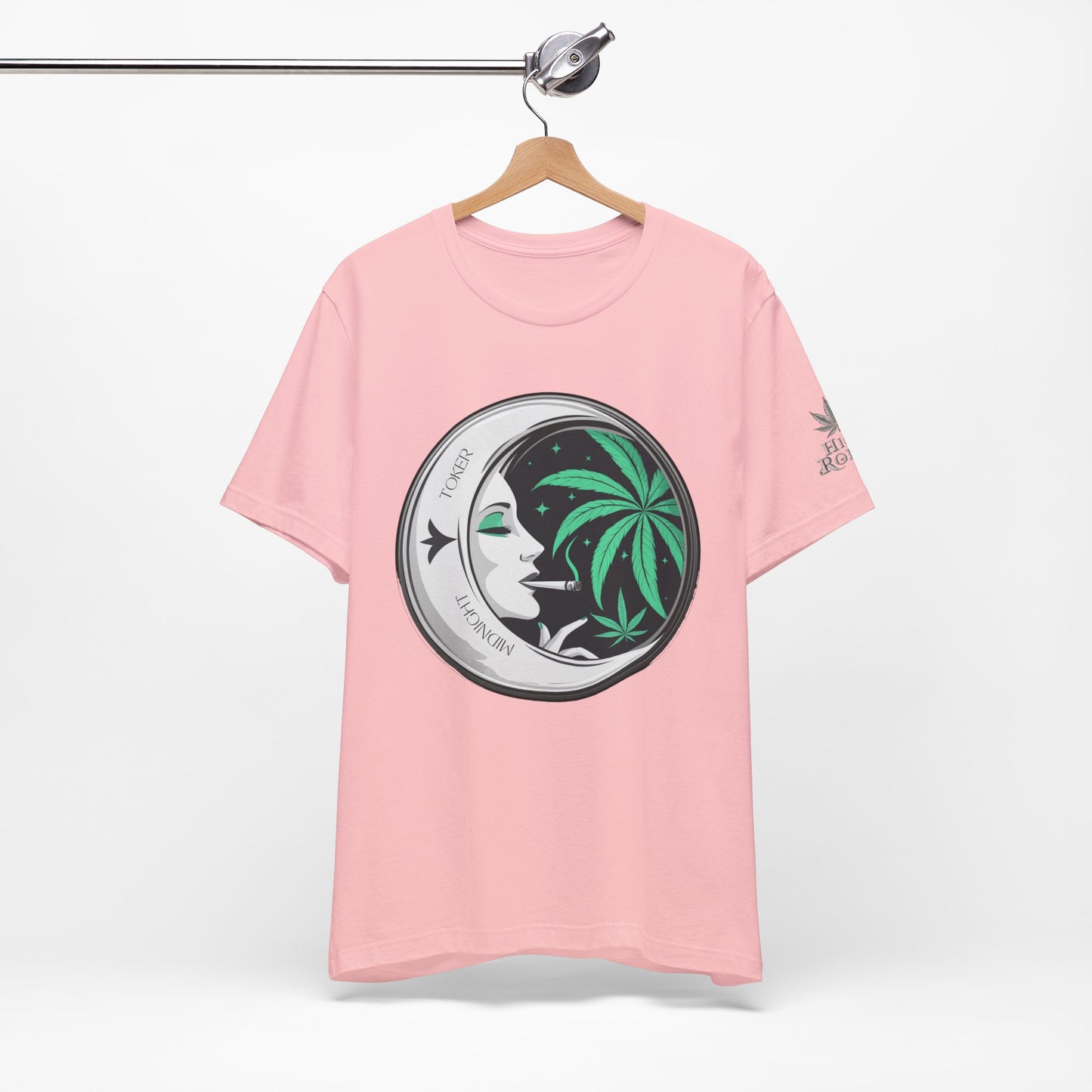 Toker Girl Coin Tee - Vintage Cannabis Portrait Art Design | High Roller