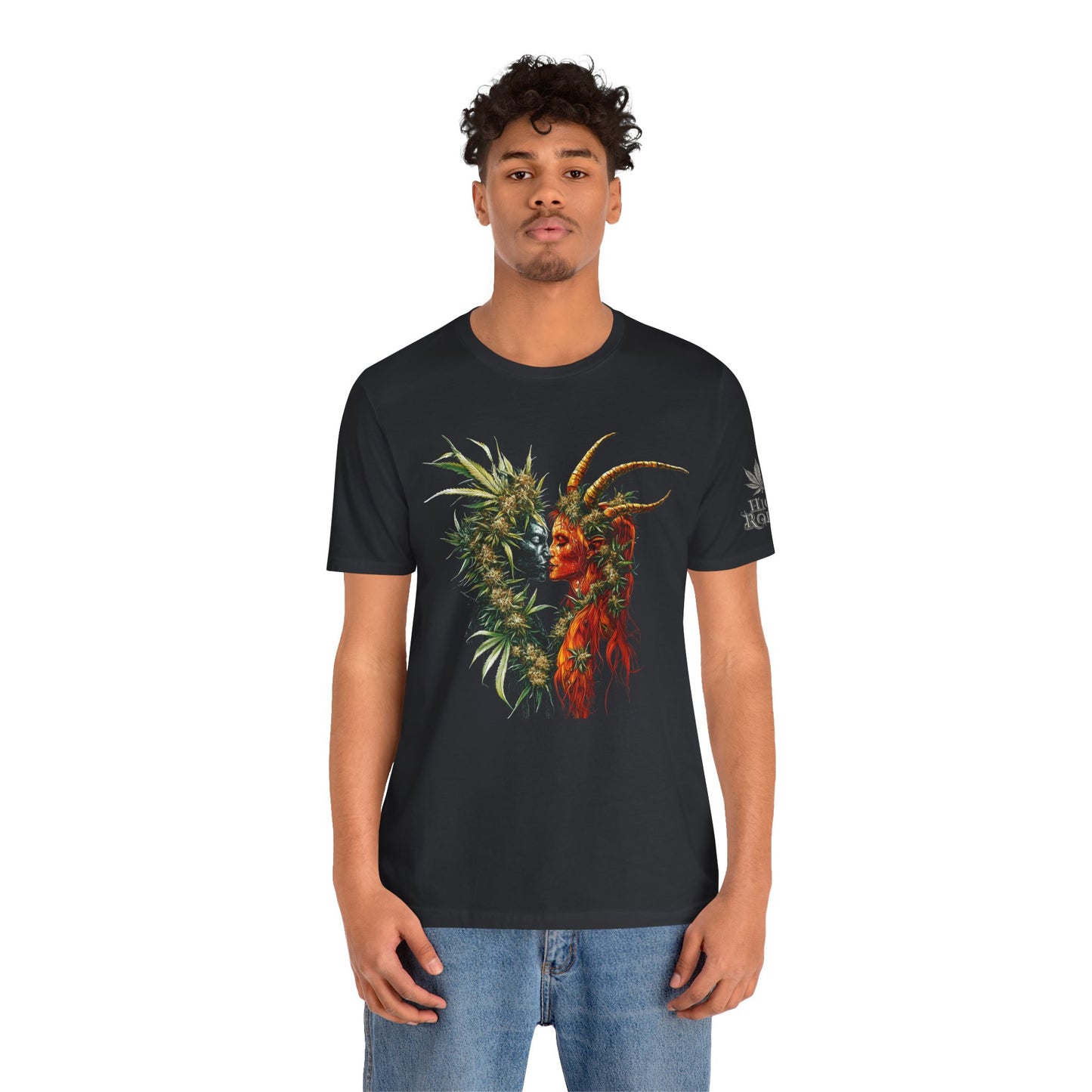 Sacred Union T-Shirt - Premium Airlume Cotton Cannabis Spirits Fantasy Art Tee