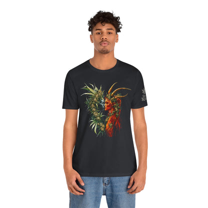Sacred Union T-Shirt - Premium Airlume Cotton Cannabis Spirits Fantasy Art Tee