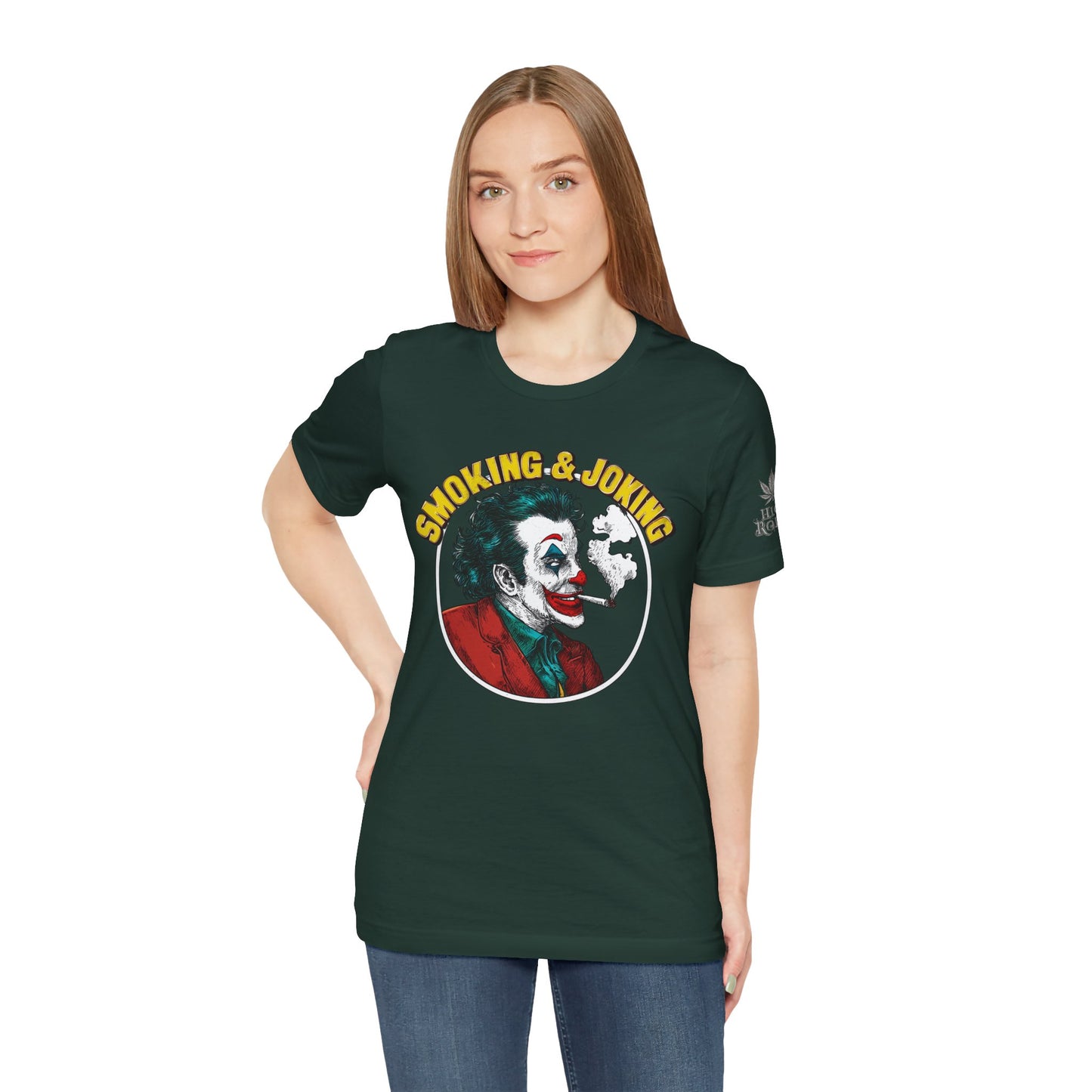 Smoking & Joking T-Shirt - Premium Airlume Cotton Cannabis Villain Pop Art Tee