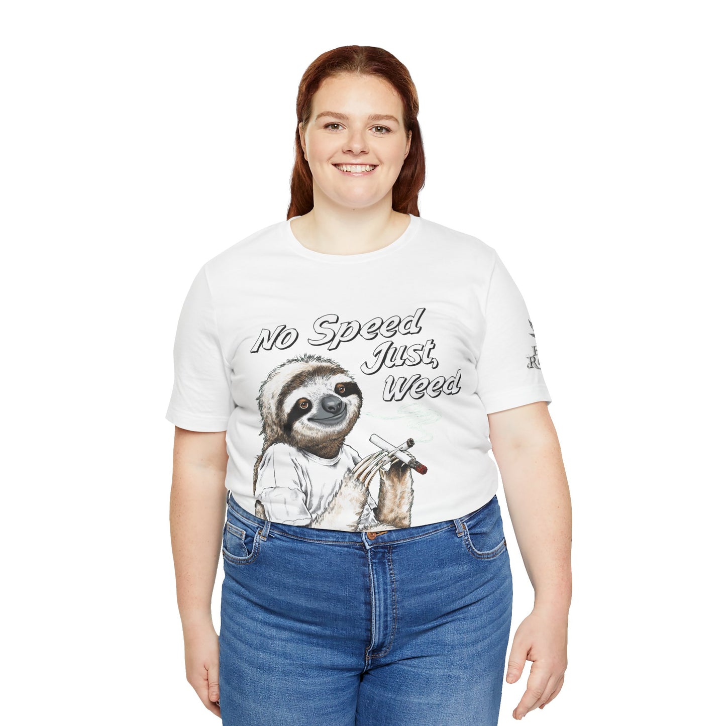 Slow Motion Tee - Premium Airlume Cotton Cannabis Culture Sloth Humor Art