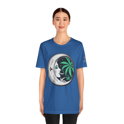 Toker Girl Coin Tee - Vintage Cannabis Portrait Art Design | High Roller