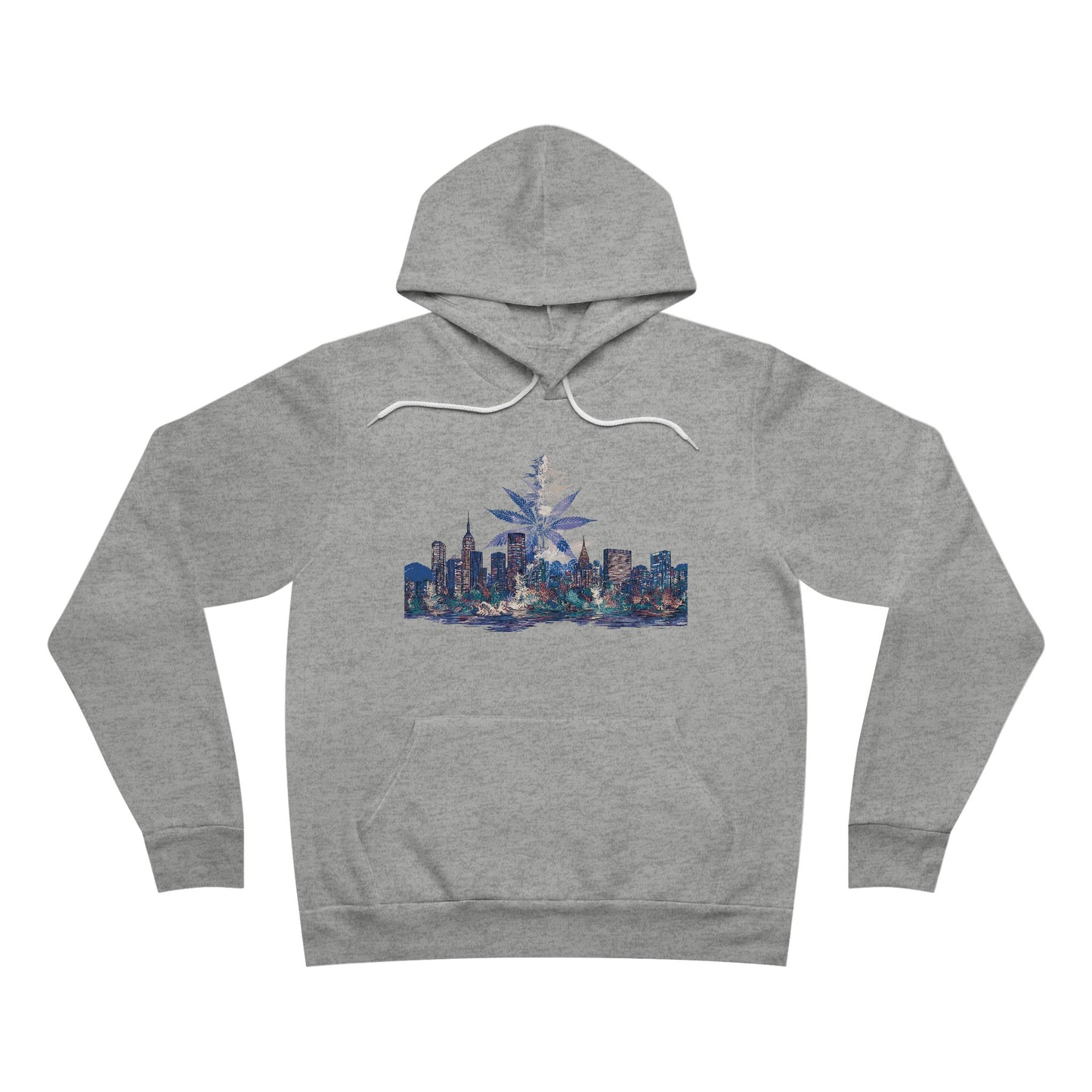 Cannabis City Skyline - Urban 420 Culture Unisex Pullover Hoodie