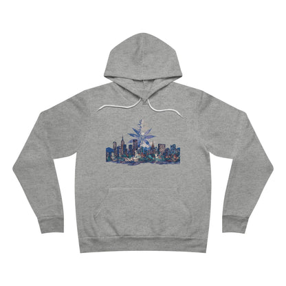 Cannabis City Skyline - Urban 420 Culture Unisex Pullover Hoodie