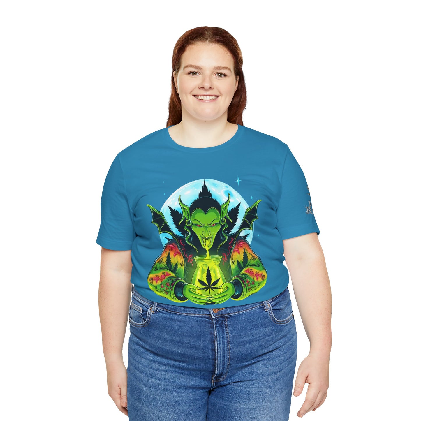 Mystic Dragon Guardian Cannabis Meditation T-Shirt - Premium Psychedelic 420 Apparel