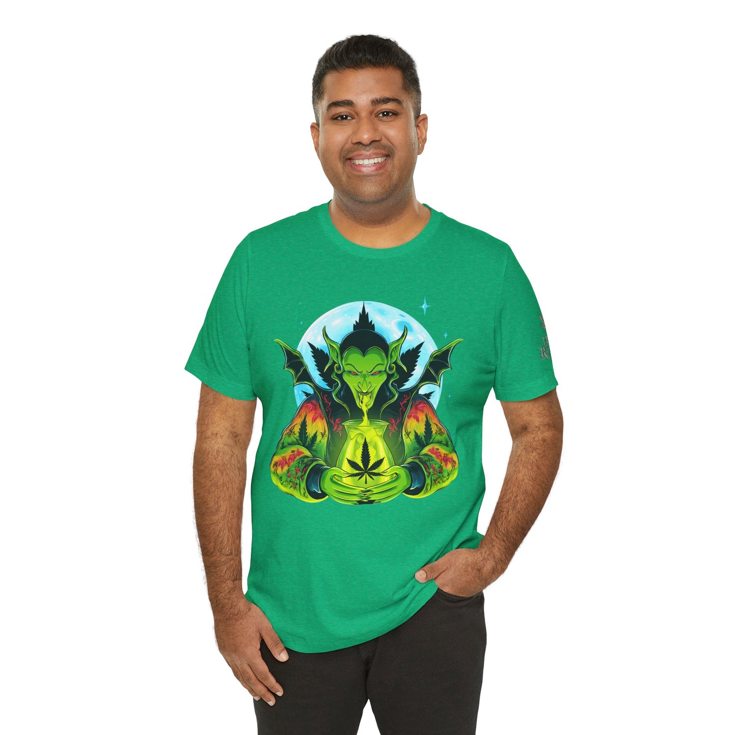 Mystic Dragon Guardian Cannabis Meditation T-Shirt - Premium Psychedelic 420 Apparel