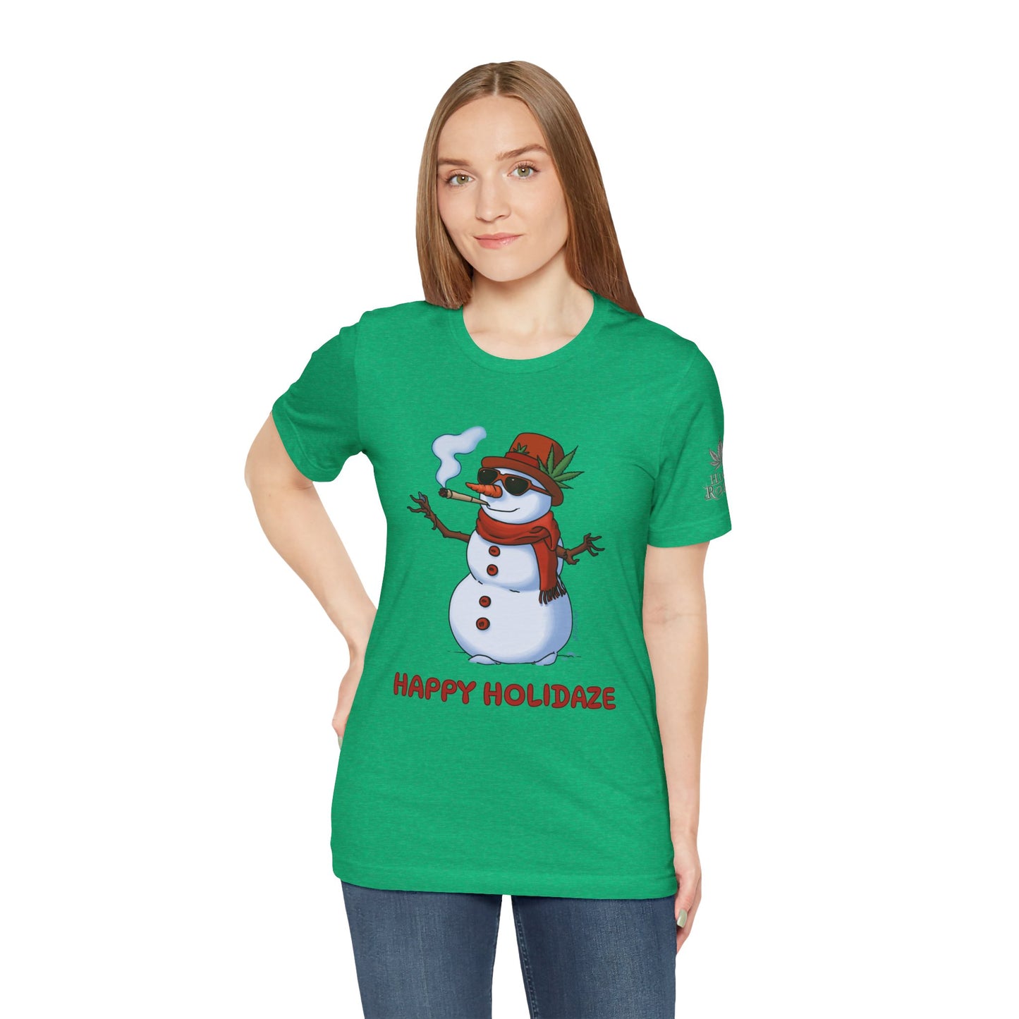 Happy Holidaze Premium Cannabis Christmas T-Shirt