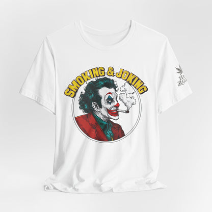 Smoking & Joking T-Shirt - Premium Airlume Cotton Cannabis Villain Pop Art Tee
