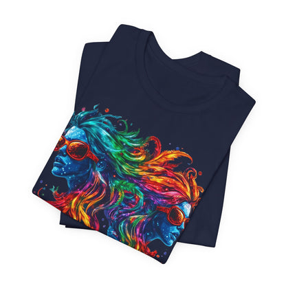 Spectrum Sisters T-Shirt - Premium Airlume Cotton Cannabis Rainbow Psychedelic Art Tee