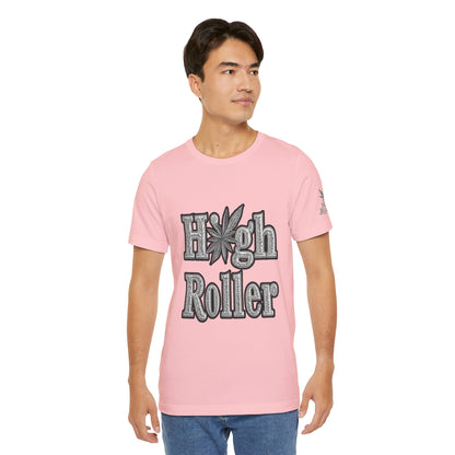 High Roller Classic Tee - Premium Airlume Cotton Cannabis Culture Ornate Typography Art