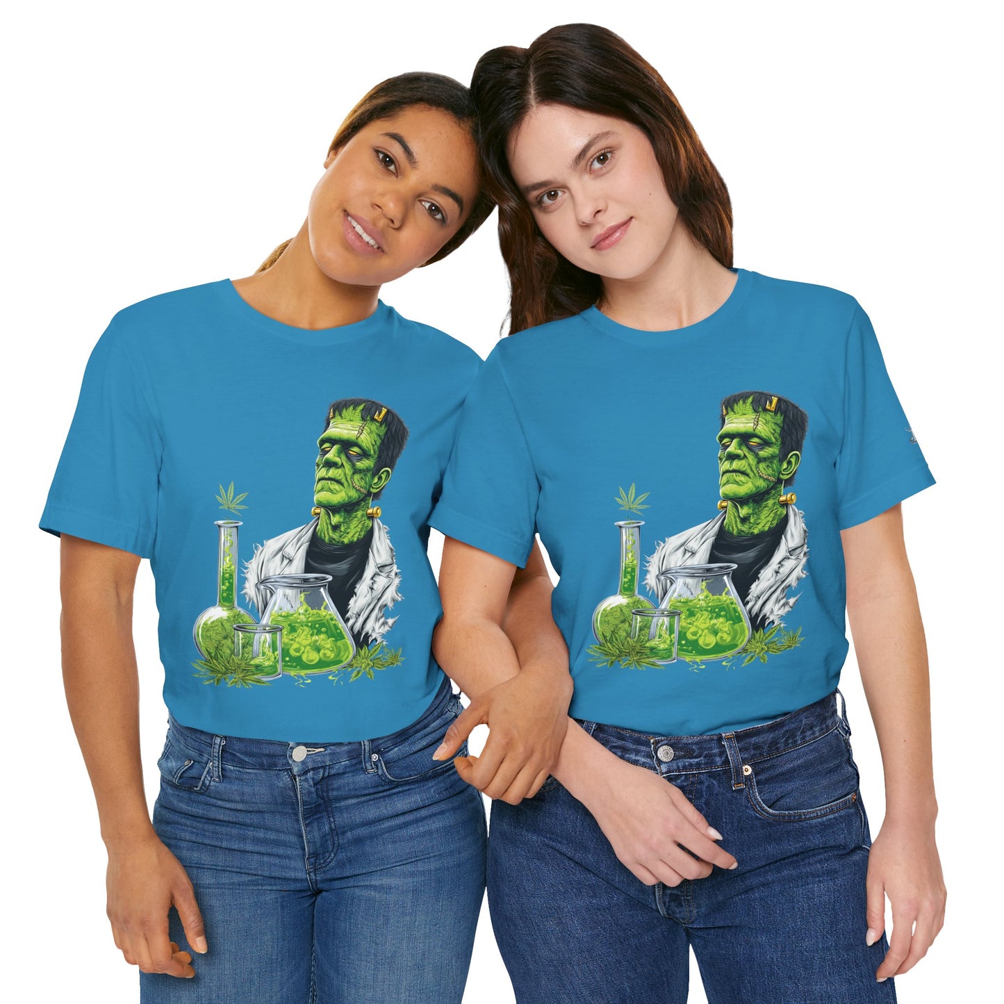 Frankenstein's Laboratory HIGH ROLLER Halloween Cannabis T-Shirt - Premium Monster Scientist 420 Experiment Apparel