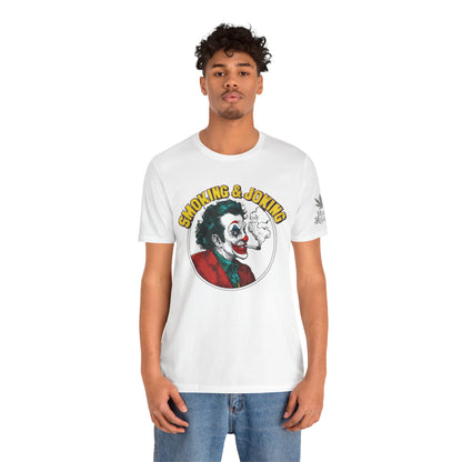 Smoking & Joking T-Shirt - Premium Airlume Cotton Cannabis Villain Pop Art Tee