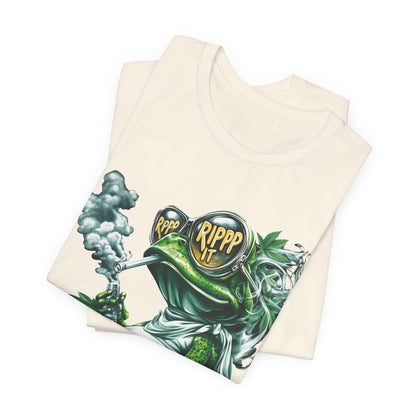 RIPPP IT Cosmic Frog Tee - Premium Airlume Cotton Cannabis Culture Streetwear