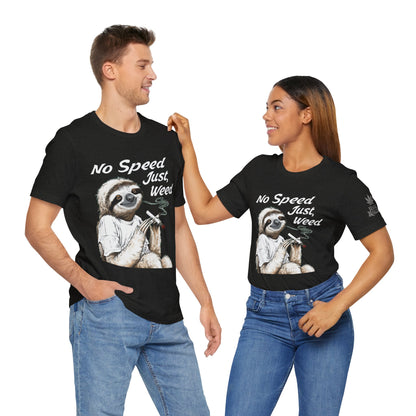 Slow Motion Tee - Premium Airlume Cotton Cannabis Culture Sloth Humor Art