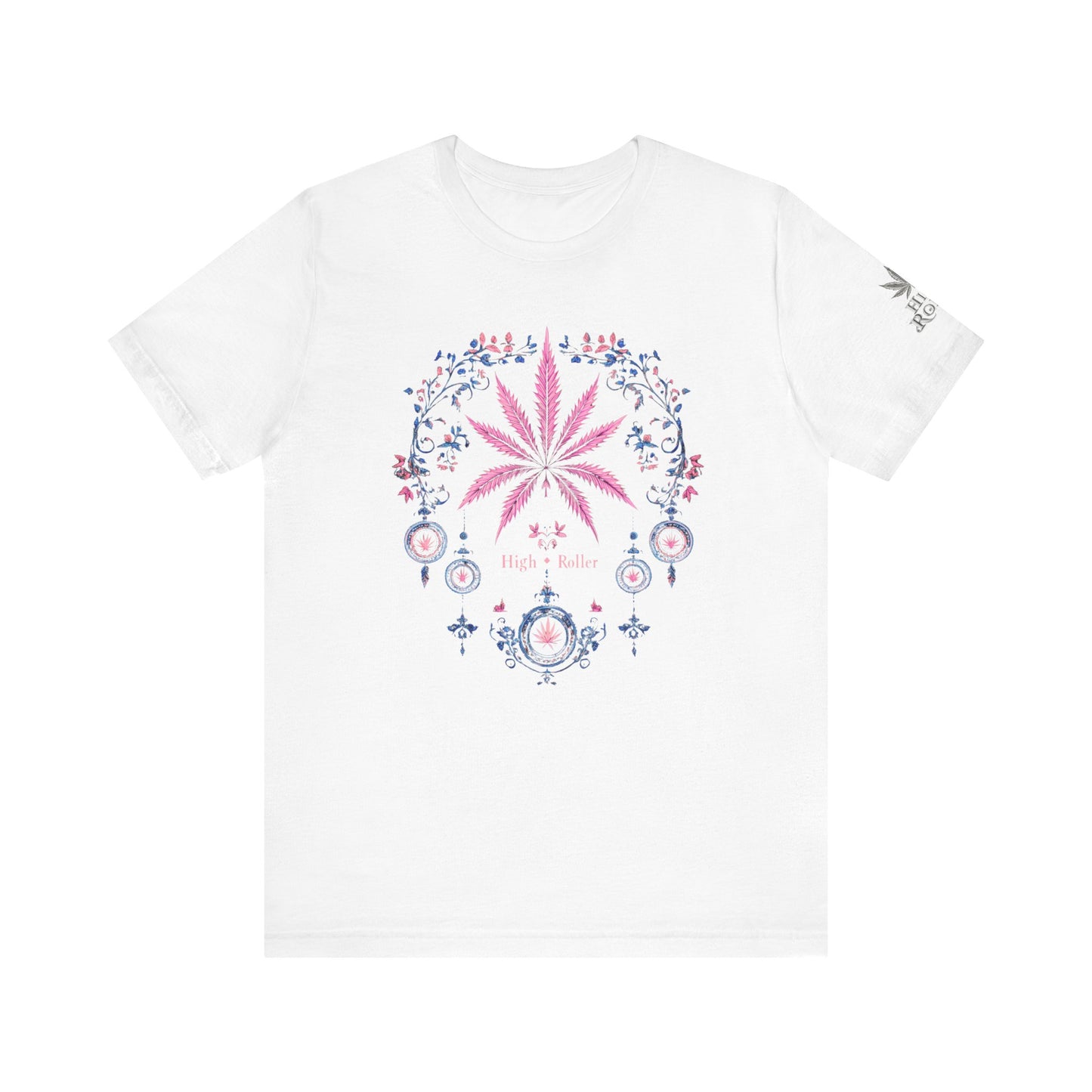 Bohemian Cannabis Mandala Tee - Floral Folk Art Design | High Roller