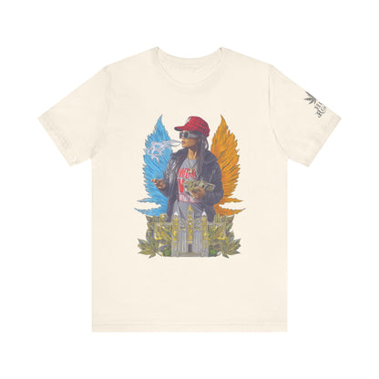 High Roller Golden Wings Money Cannabis T-Shirt - Premium 420 Hip-Hop Angel Street Culture Success Lifestyle Apparel