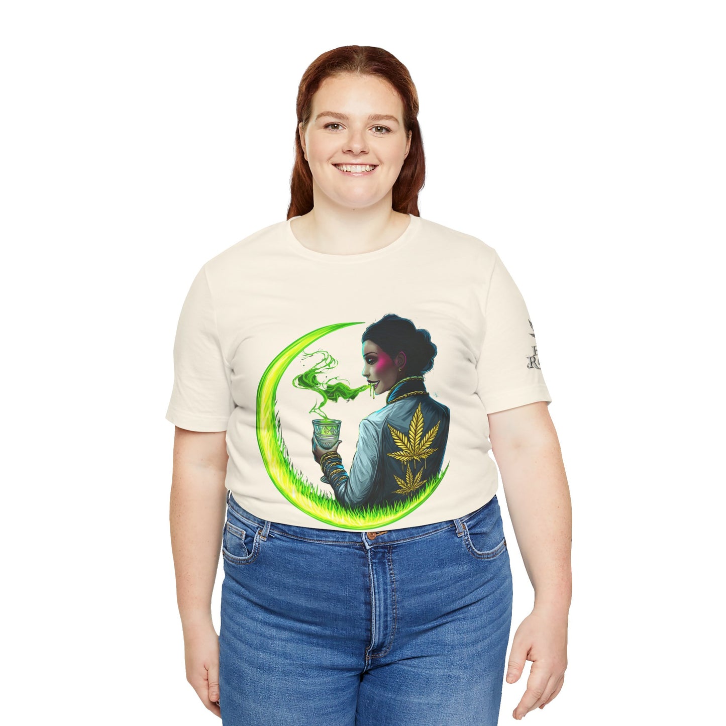 Cannabis Queen Commander T-Shirt - Premium Afrofuturistic 420 Lifestyle Apparel"