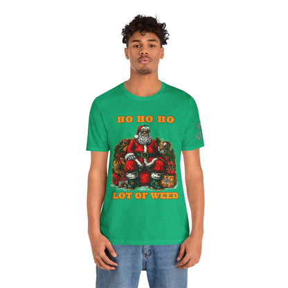 Ho Ho Ho Lot Of Weed Premium Cannabis Christmas T-Shirt
