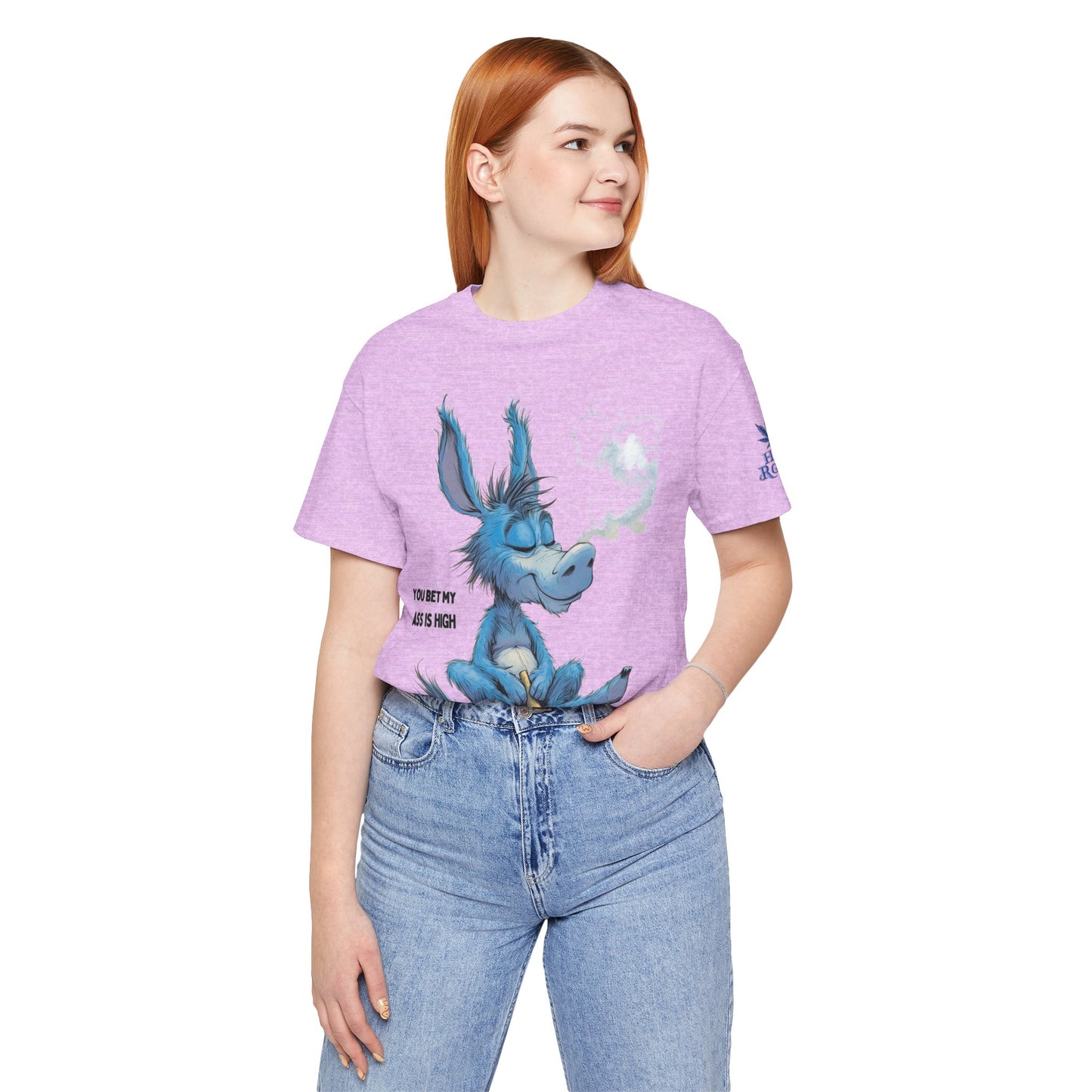 Blue Donkey Tee - Premium Airlume Cotton Cannabis Culture Humor Cartoon Art