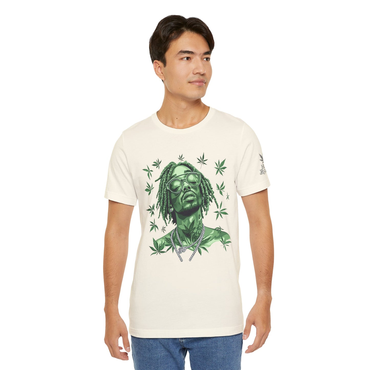 Elevated Vision Green Dream Tee - Premium Airlume Cotton Cannabis Culture Art