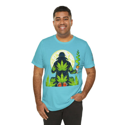 Luxury Gothic Cannabis Vampire T-Shirt - Premium Dark HIGH ROLLER Streetwear - Elevated Nocturnal 420 Fashion