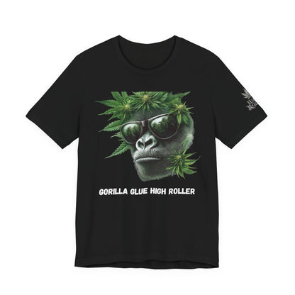 Gorilla Glue Elite Tee - Premium Airlume Cotton Cannabis Strain Culture Black Shirt