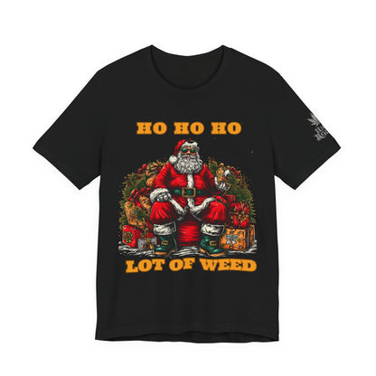 Ho Ho Ho Lot Of Weed Premium Cannabis Christmas T-Shirt