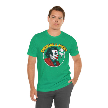 Smoking & Joking T-Shirt - Premium Airlume Cotton Cannabis Villain Pop Art Tee