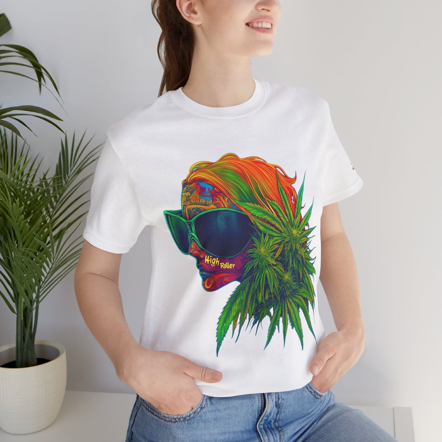 Neon Dreams Tee - Premium Airlume Cotton Cannabis Culture Psychedelic Profile Art