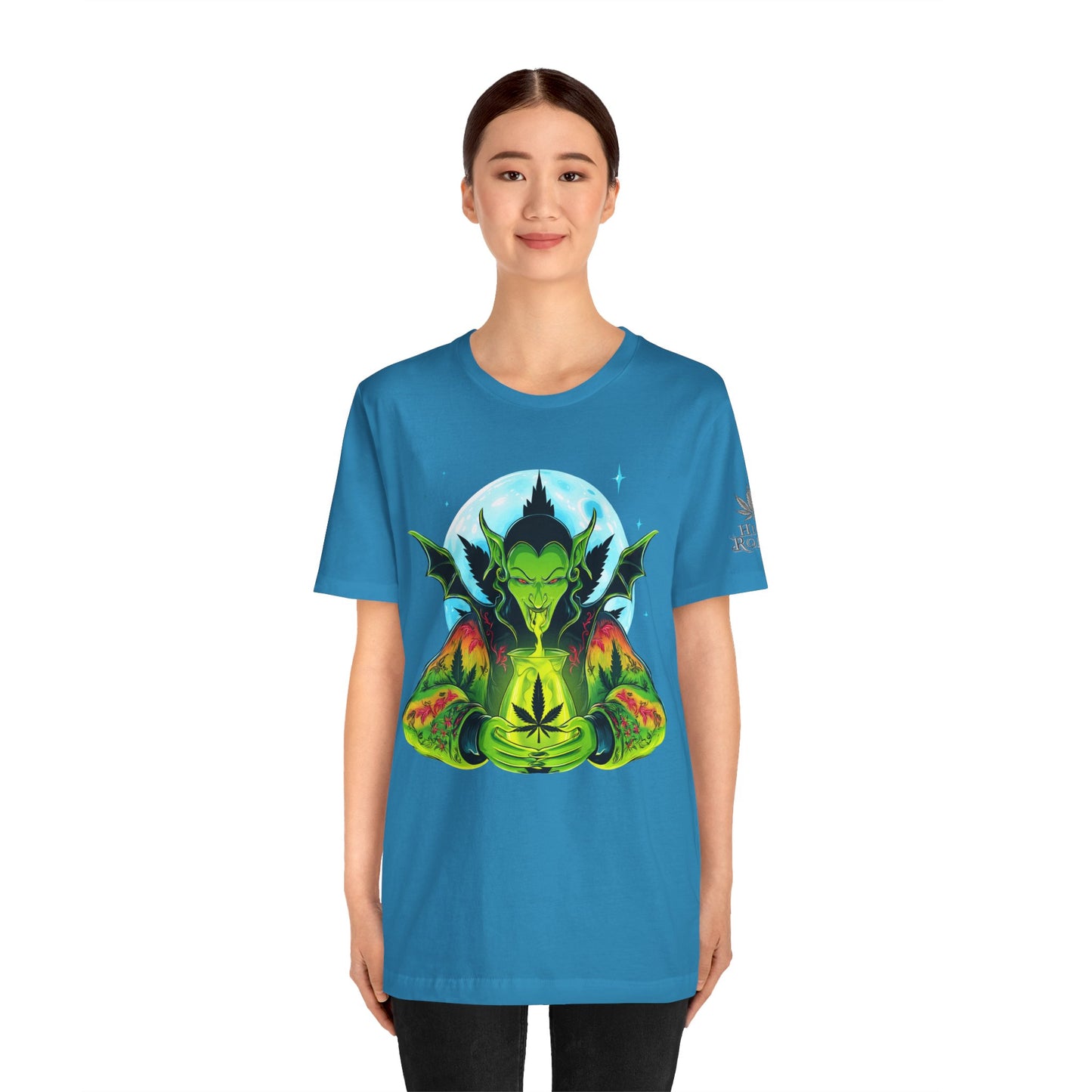 Mystic Dragon Guardian Cannabis Meditation T-Shirt - Premium Psychedelic 420 Apparel