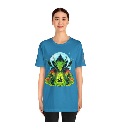 Mystic Dragon Guardian Cannabis Meditation T-Shirt - Premium Psychedelic 420 Apparel