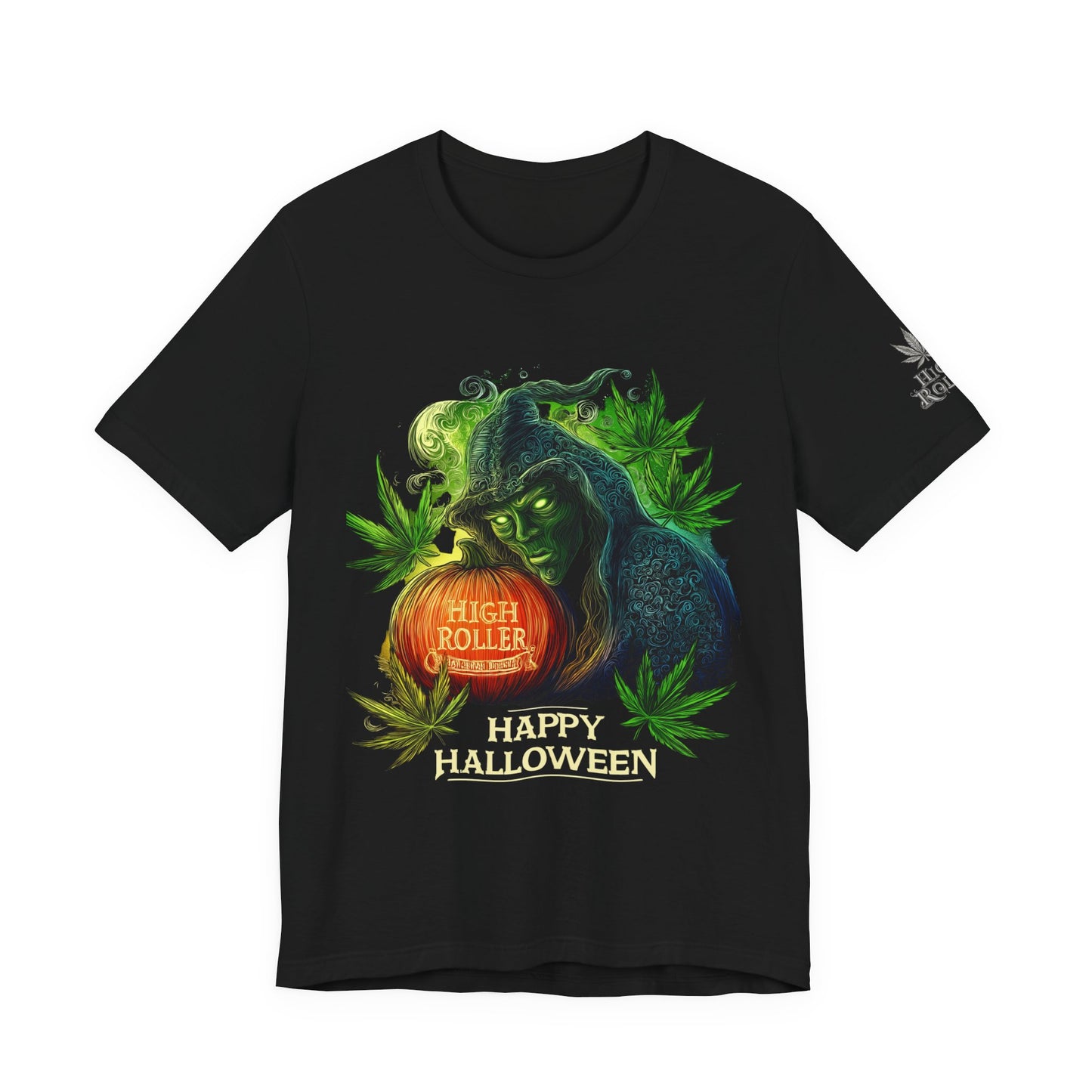 Cannabis Witch's Brew Halloween T-Shirt - Premium Spooky 420 Black Edition Apparel"