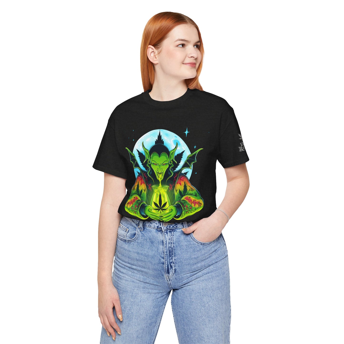 Mystic Dragon Guardian Cannabis Meditation T-Shirt - Premium Psychedelic 420 Apparel
