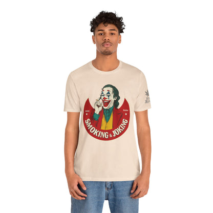 High Roller Villain T-Shirt - Premium Airlume Cotton Cannabis Joker Badge Art Tee