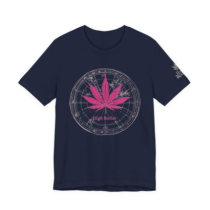 True North Tee - Premium Airlume Cotton Cannabis Culture Compass Navigation Art