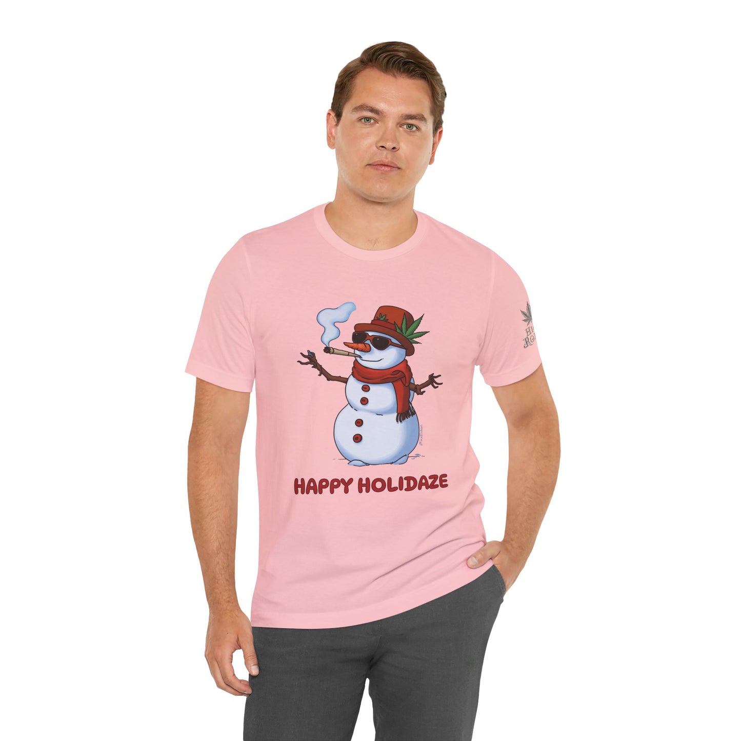 Happy Holidaze Premium Cannabis Christmas T-Shirt