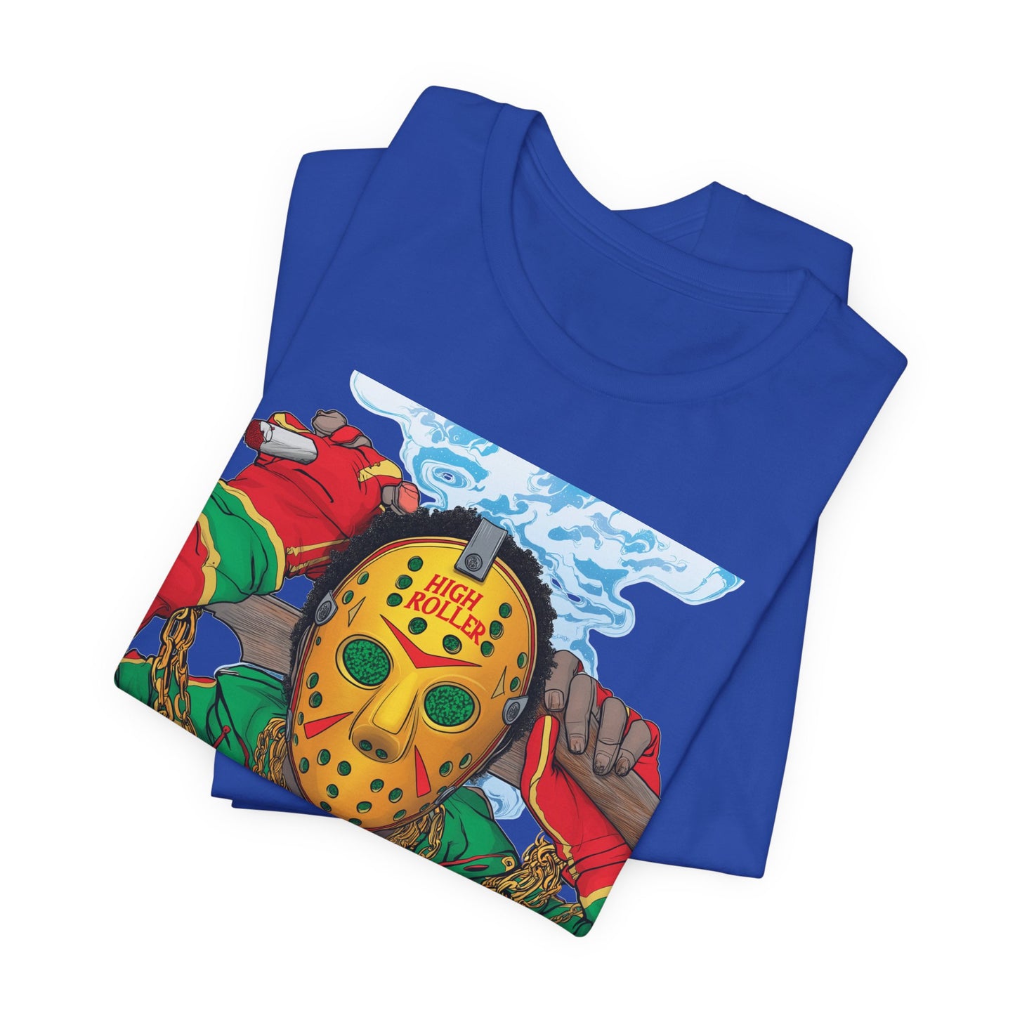 Horror Icon HIGH ROLLER T-Shirt - Premium Cannabis Slasher Culture Apparel"