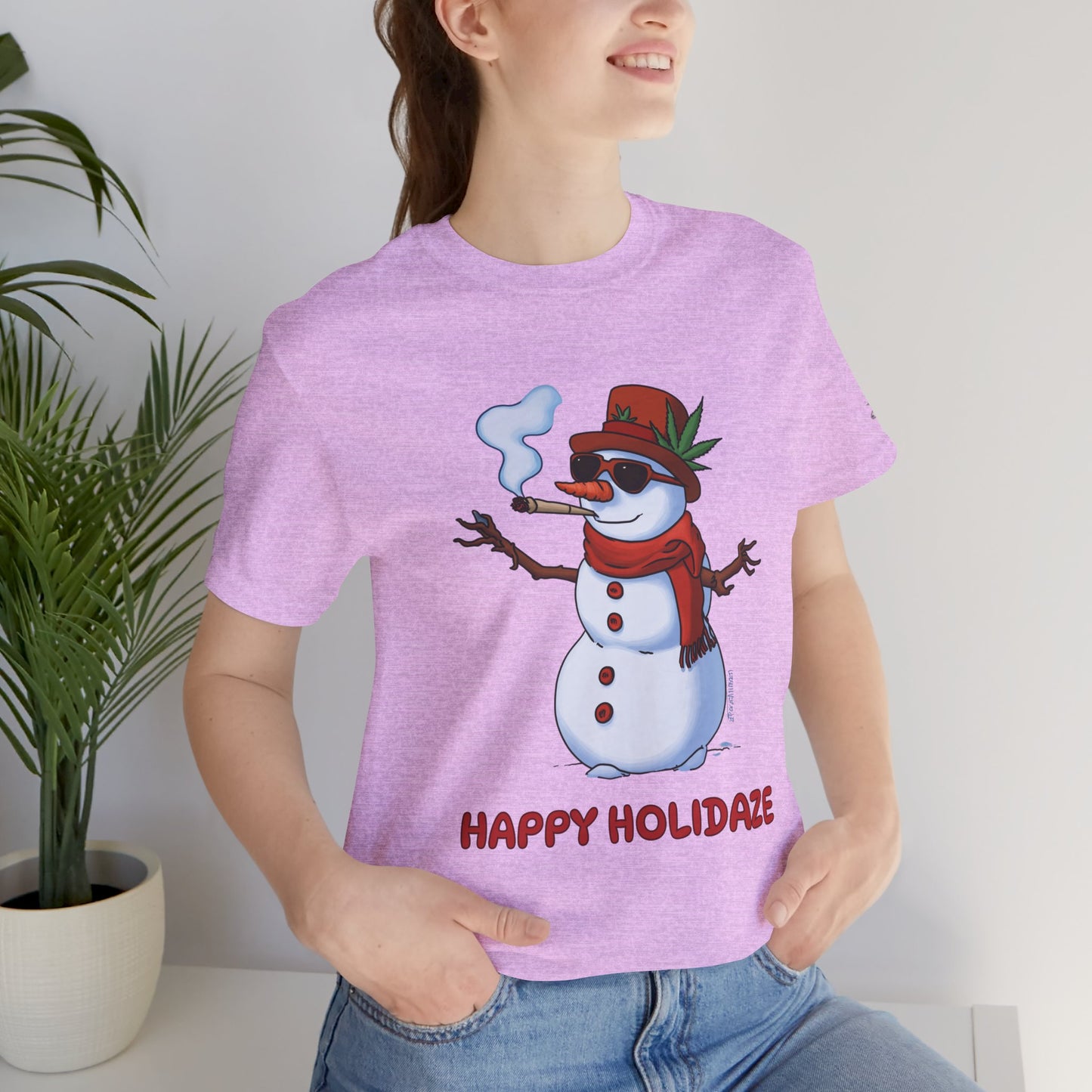 Happy Holidaze Premium Cannabis Christmas T-Shirt