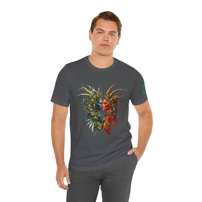 Cannabis Art Dual Face T-Shirt - Premium Unisex Cotton Tee