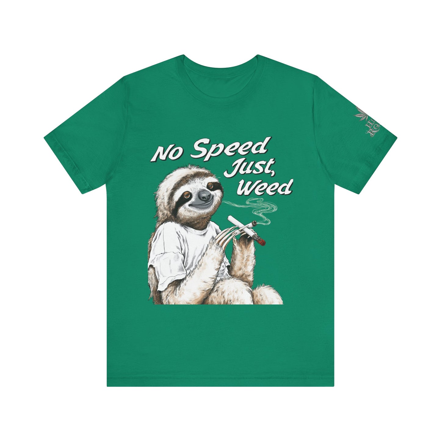 Slow Motion Tee - Premium Airlume Cotton Cannabis Culture Sloth Humor Art